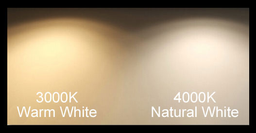 LED strip light colors 3000K and 4000K
