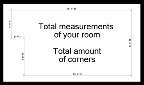 Measurements for indirect  RGB LED crown molding lighting